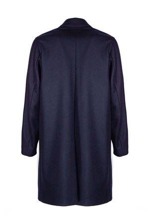 Single-breasted blue wool coat MAURO GRIFONI | GV16004528582